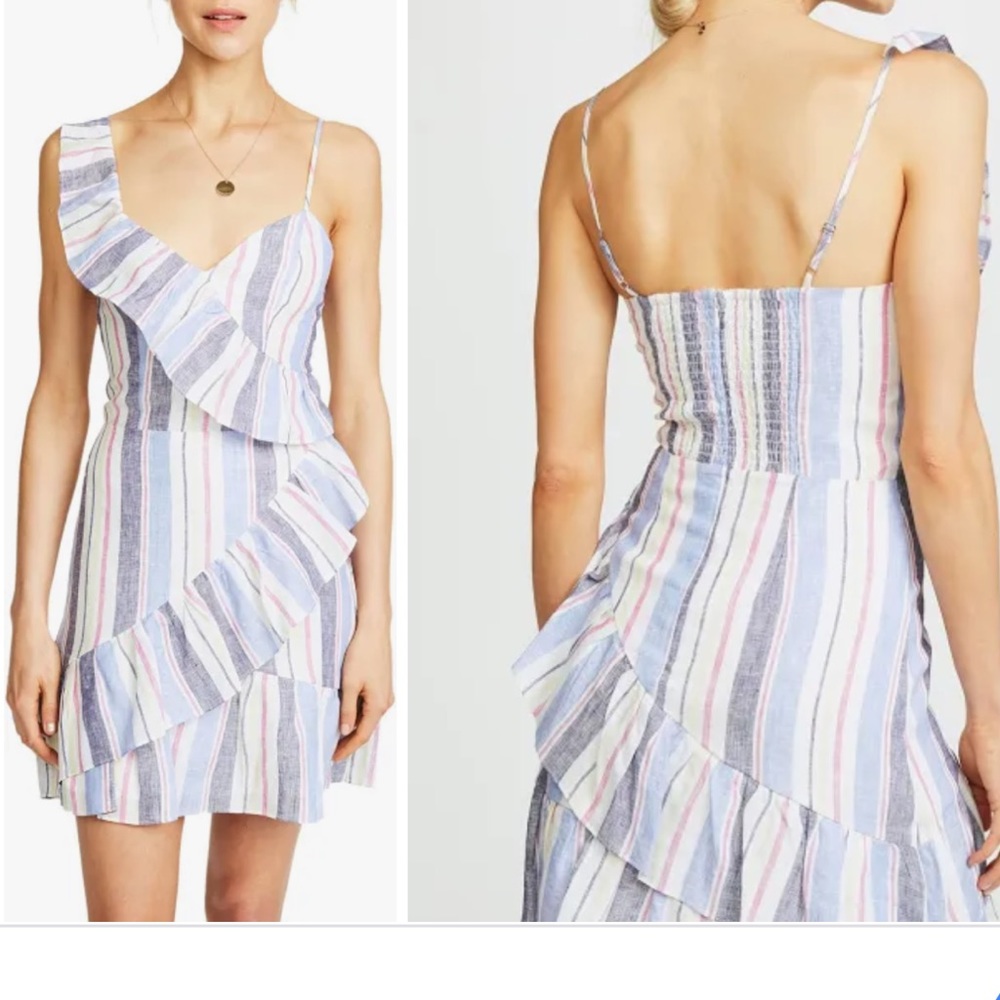 🪷Parker striped dress with ruffles